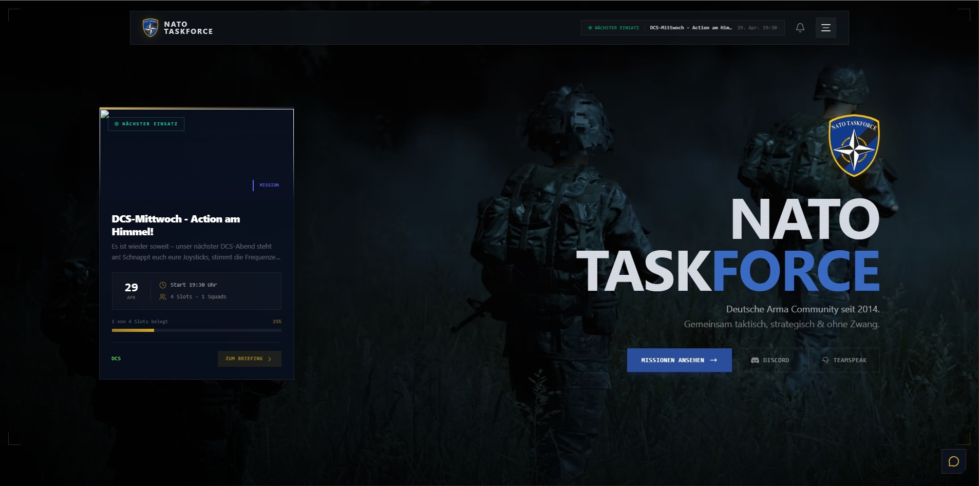 Unsere neue Clan Page